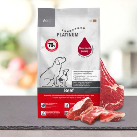 Hrana uscata cu vita pentru caini adulti Adult Dog, 1,5 kg, Platinum 655520