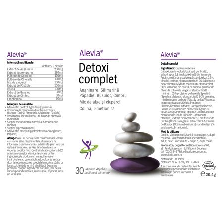 Detoxi Complet, 30 capsule vegetale, Alevia 655772