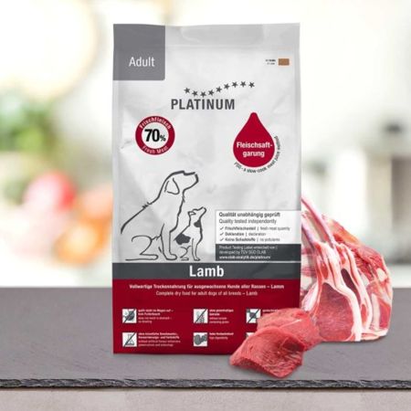 Hrana uscata cu miel pentru caini adulti Adult Dog, 1,5 kg, Platinum 655542