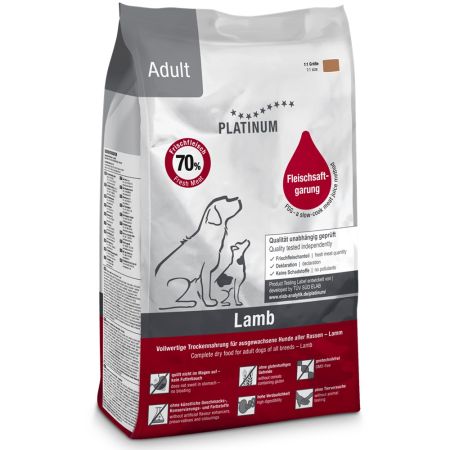 Hrana uscata cu miel pentru caini adulti Adult Dog, 1,5 kg, Platinum 655540