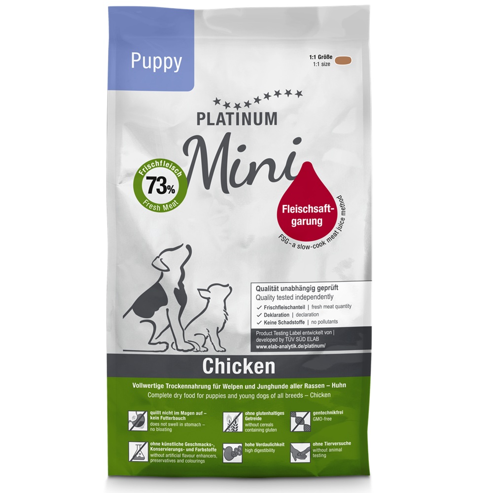 Hrana uscata cu pui pentru catei juniori de talie mica Mini Junior Dog, 900 g, Platinum