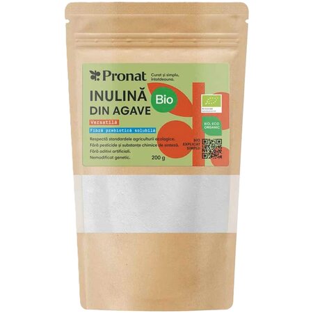 Inulina din agave ecologica, 200 g, Pronat