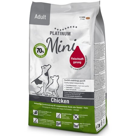 Hrana uscata cu pui pentru caini adulti de talie mica Mini Adult Dog, 900 g, Platinum 655604