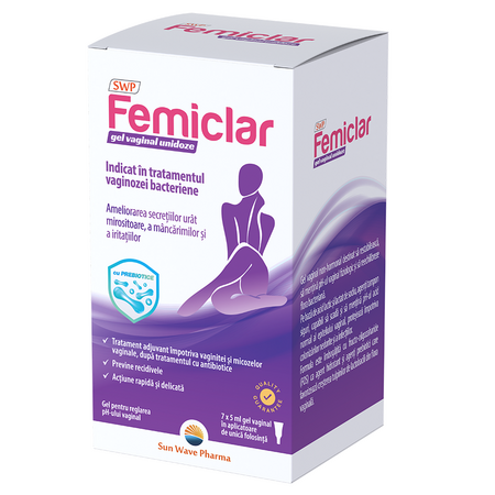Gel vaginal Femiclar, 7 unidoze x 5 ml, Sun Wave Pharma 655619
