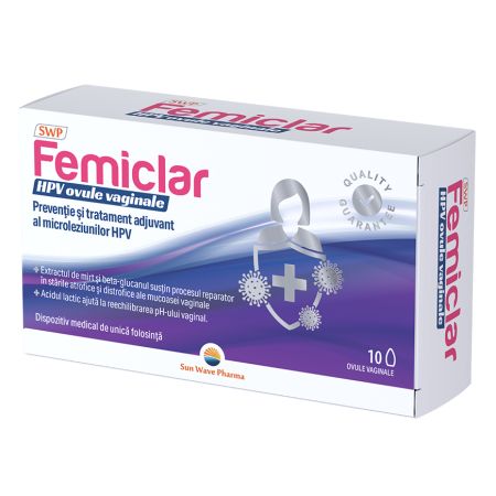 Femiclar HPV, 10 ovule, Sun Wave Pharma 655638