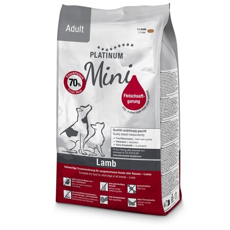 Hrana uscata cu miel pentru caini adulti de talie mica Mini Adult Dog, 900 g, Platinum 655663
