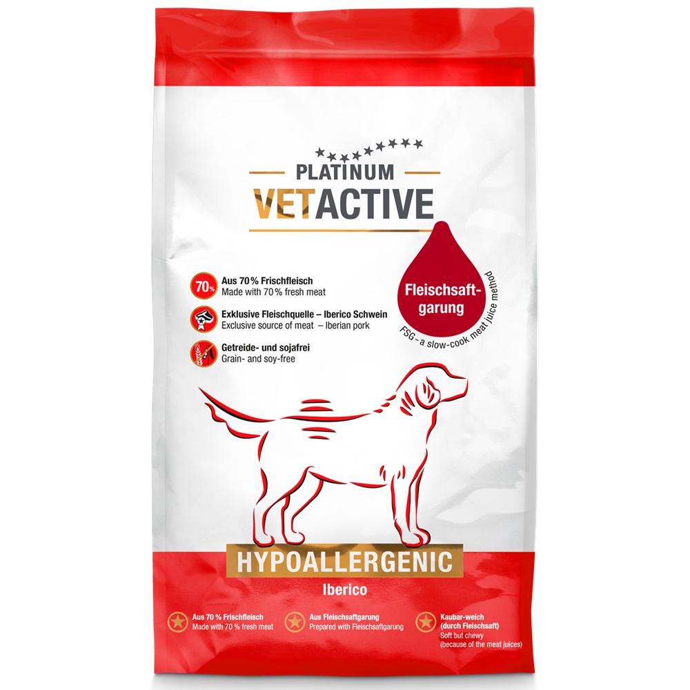 Hrana uscata hipoalergenica pentru caini Hipoalergenic Vetactive, 1,5 kg, Platinum