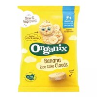 Rondele ecologice din orez expandat cu banane 7 luni+, 40 g, Organix