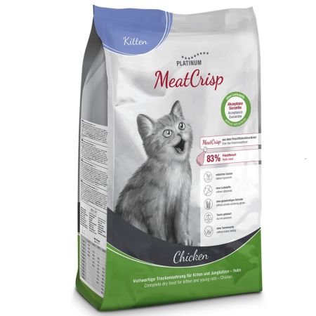 Hrana uscata cu pui MeatCrisp Junior Cat, 1.5 kg, Platinum 655734