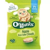 Rondele ecologice din orez expandat cu mere 7 luni +, 40 g, Organix
