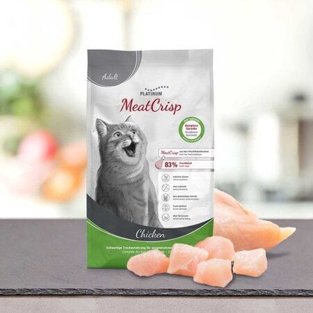 Hrana uscata cu pui pentru pisici adulte MeatCrisp Adult Cat, 1,5 kg, Platinum 655744
