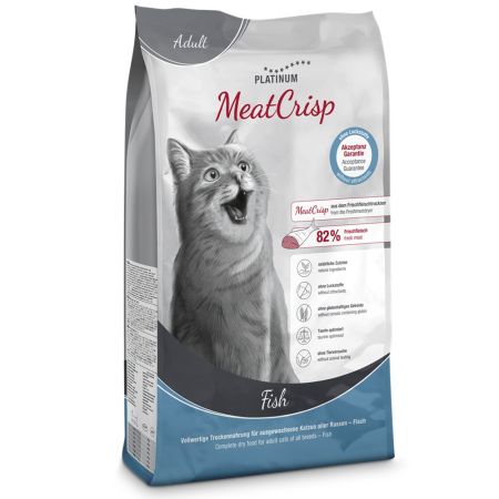 Hrana uscata cu peste MeatCrisp Adult Cat, 1,5 kg, Platinum 655752