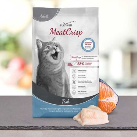 Hrana uscata cu peste MeatCrisp Adult Cat, 1,5 kg, Platinum 655754