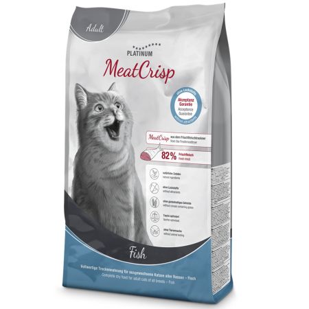 Hrana uscata cu peste MeatCrisp Adult Cat, 1,5 kg, Platinum 655751