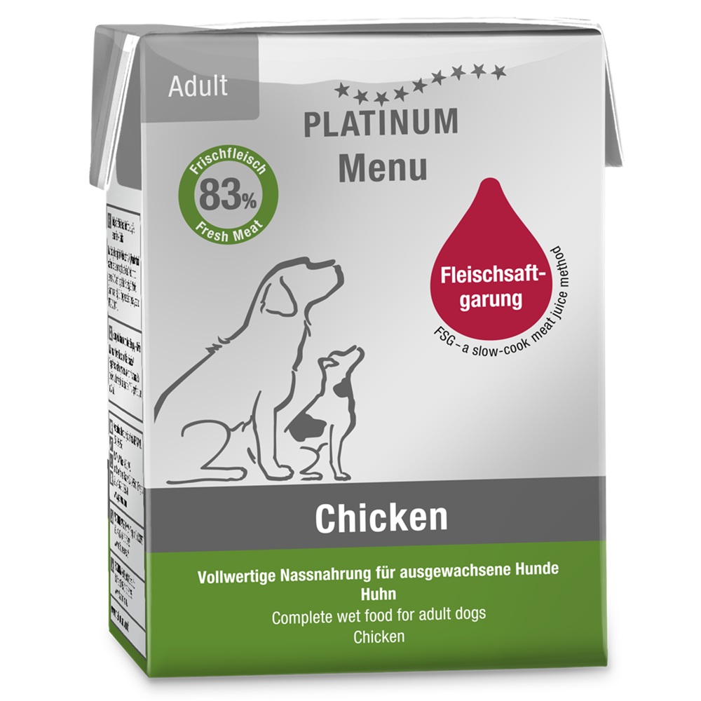 Hrana umeda cu pui pentru caini adulti Dog, 185 g, Platinum