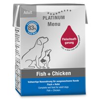 Hrana umeda cu pui si peste pentru caini adulti Dog, 185 g, Platinum