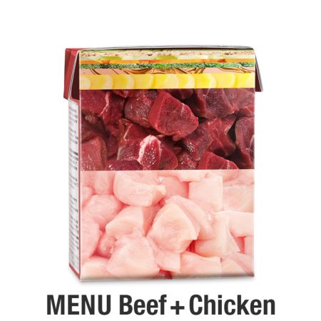 Hrana umeda cu pui si vita pentru caini adulti Dog, 185 g, Platinum 655820
