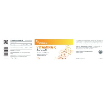 Acid ascorbic, 400 g, Vitaking 704356