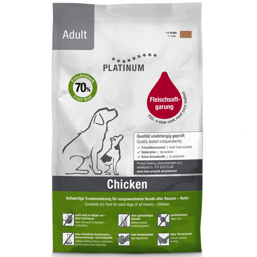Hrana uscata cu pui pentru catei juniori Junior Dog, 1,5 kg, Platinum