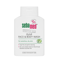 Gel de dus cu ulei de masline fata si corp Sensitive Skin, 200 ml, Sebamed