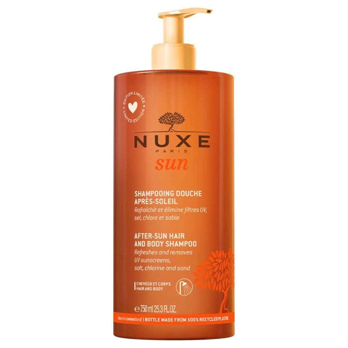 Sampon pentru par si corp dupa expunerea la soare Sun, 750 ml, Nuxe