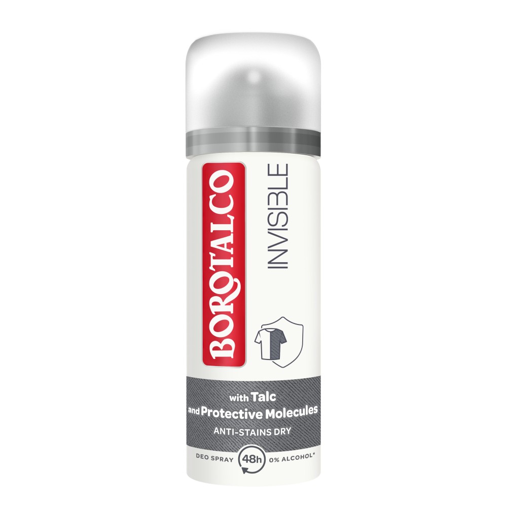 Deodorant spray Invisible, 45 ml, Borotalco