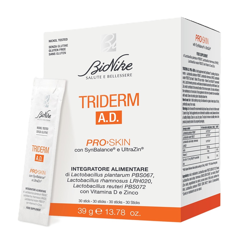 Supliment pentru piele cu dermatita atopica Triderm A.D., 30 plicuri, Bionike