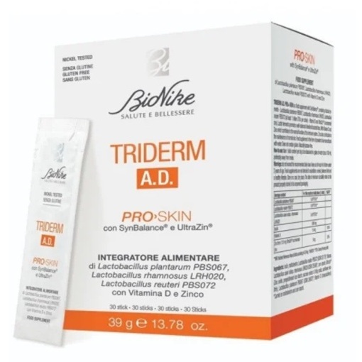 Supliment pentru piele cu dermatita atopica Triderm A.D., 30 plicuri, Bionike