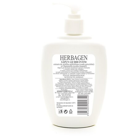 Sapun lichid intim cu extract de coada soricelului si musetel, 350 ml, Herbagen 625933