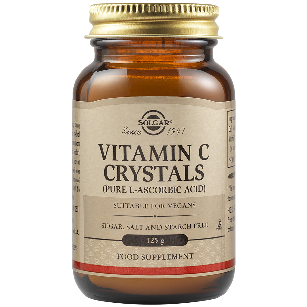 Pudra cristale de vitamina C, 125 g, Solgar