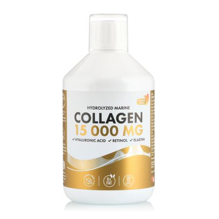 Colagen Hidrolizat Lichid Tip 1 si 3 15 000 Mg + Acid Hialuronic 50 mg + Retinol 800 mcg, 500 ml, Swedish Nutra