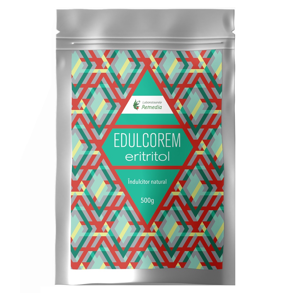 Indulcitor natural Edulcorem Eritritol, 500 g, Laboratoarele Remedia