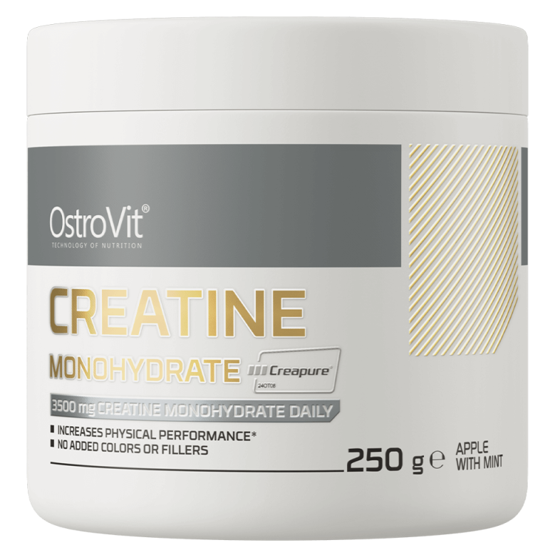 Creatina Monohidrata Creapure cu aroma de mar si menta, 250 g, OstroVit