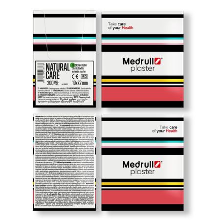 Plasturi individuali Natural Care, 19 x 72 mm, 200 bucati, Medrull 656843