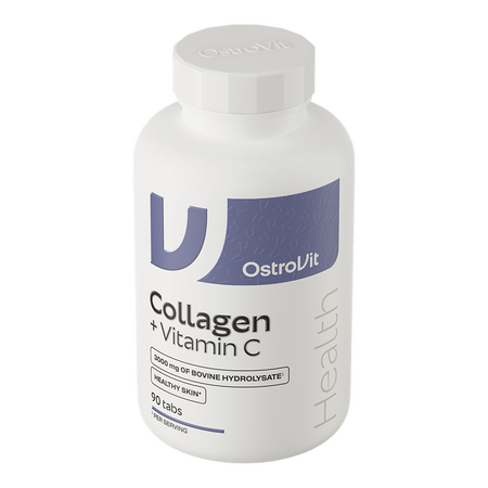 Colagen bovin hidrolizat cu vitamina C, 90 tablete, OstroVit 746104