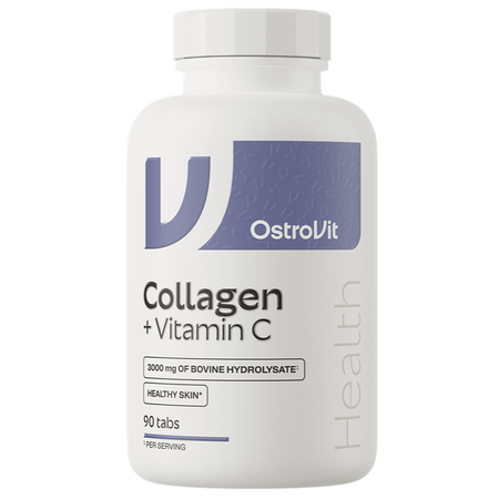 Colagen bovin hidrolizat cu vitamina C, 90 tablete, OstroVit