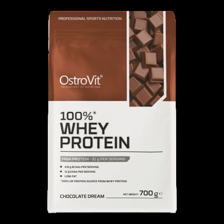 Proteina din zer cu aroma de ciocolata, 700 g, OstroVit 666038