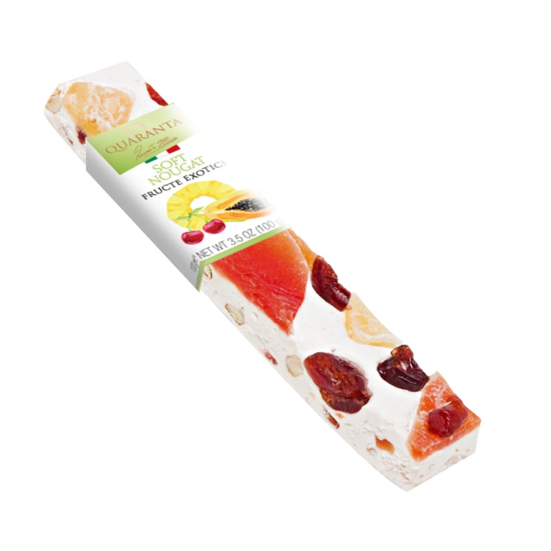 Nougat Bar cu fructe exotice, 100 g, Industria Dolciaria Quaranta