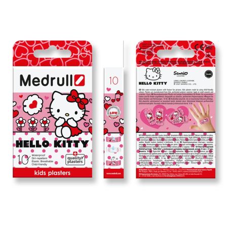 Plasturi sterili pentru copii Hello Kitty, 10 bucati, Medrull 656938