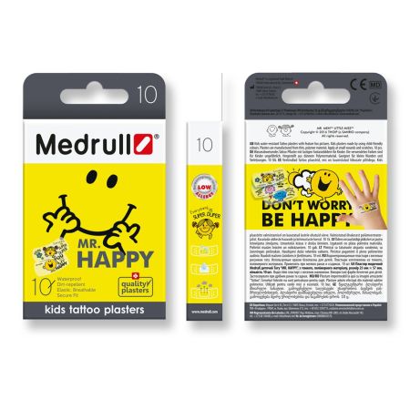 Plasturi sterili pentru copii Mr.Happy, 10 bucati, Medrull 656946