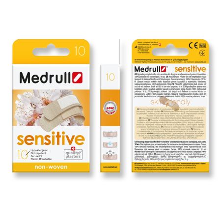 Plasturi pentru piele sensibila Sensitive, 10 bucati, Medrull 656957