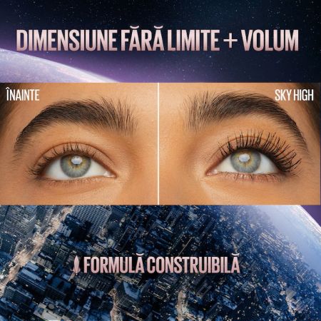 Mascara Sky High Green Altitude Lash Sensational, 7.2 ml, Maybelline 657075