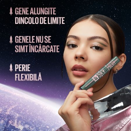 Mascara Sky High Green Altitude Lash Sensational, 7.2 ml, Maybelline 657077