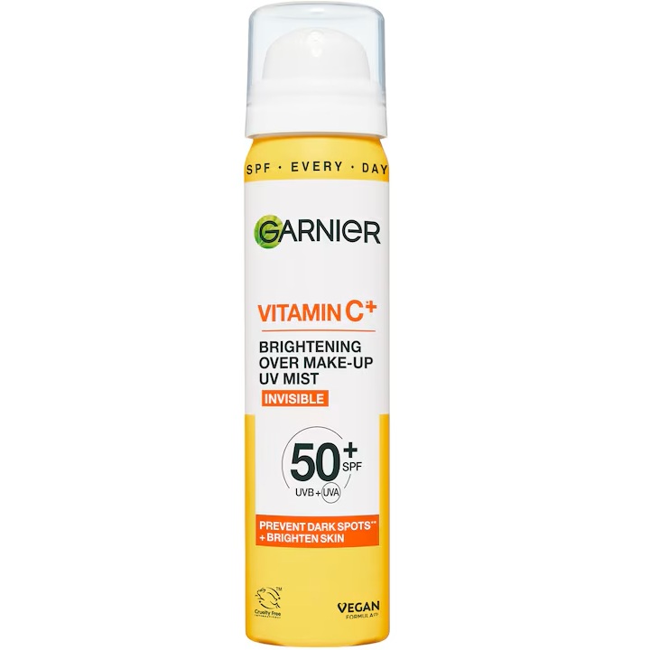 Spray cu Vitamina C si SPF 50+ pentru aplicare peste machiaj, 75 ml, Garnier