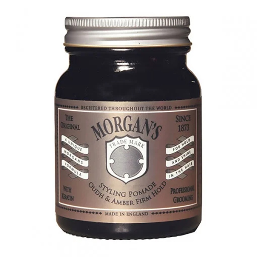 Pomada pentru fixarea parului cu Oudh si Amber Styling Pomade, 100 g, Morgan's