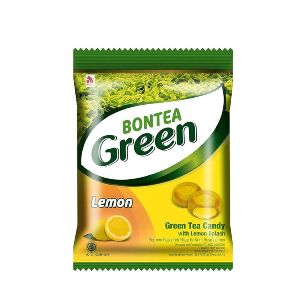 Bomboane cu ceai verde si lamaie, 135 g, Bontea