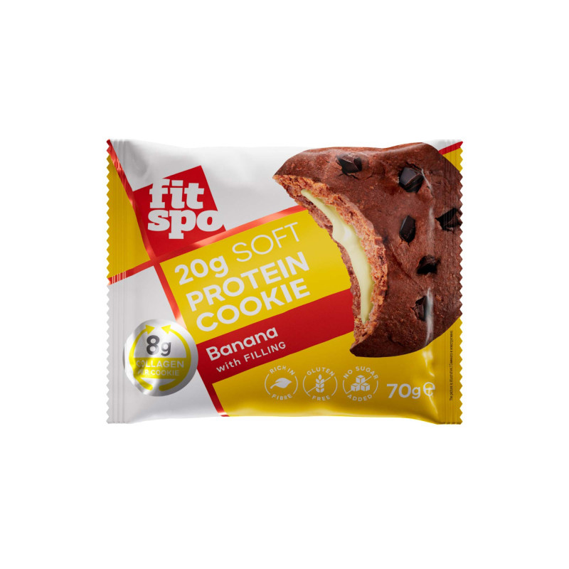 Biscuit proteic cu banane, 70 g, FitSpo