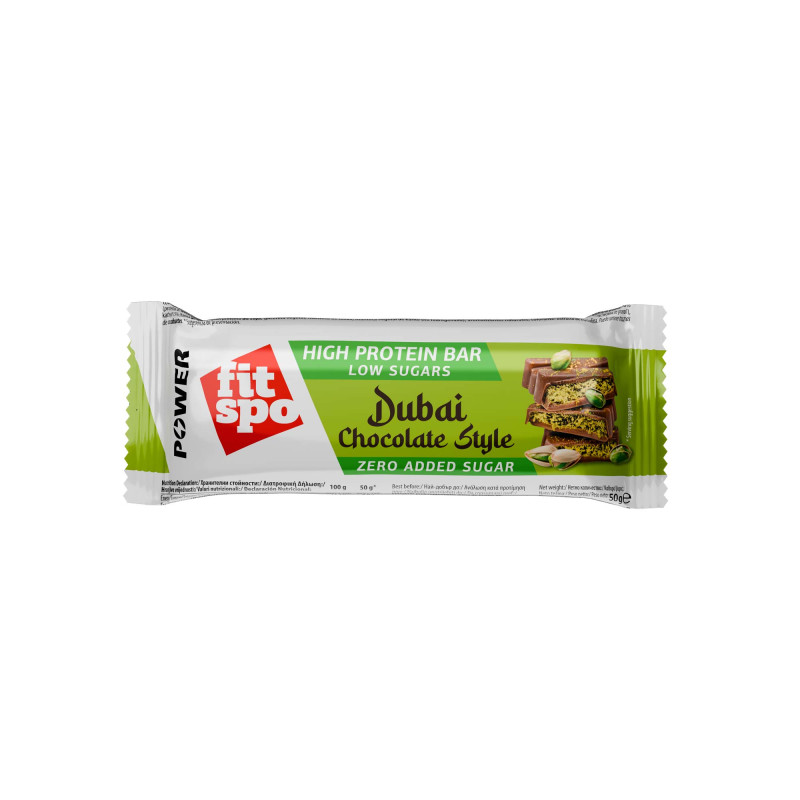Baton proteic cu ciocolata Dubai Power, 55 g, FitSpo