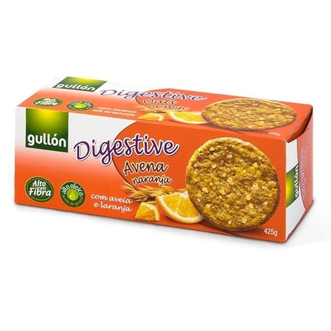 Biscuiti digestivi cu ovaz si portocale, 425 g, Gullon