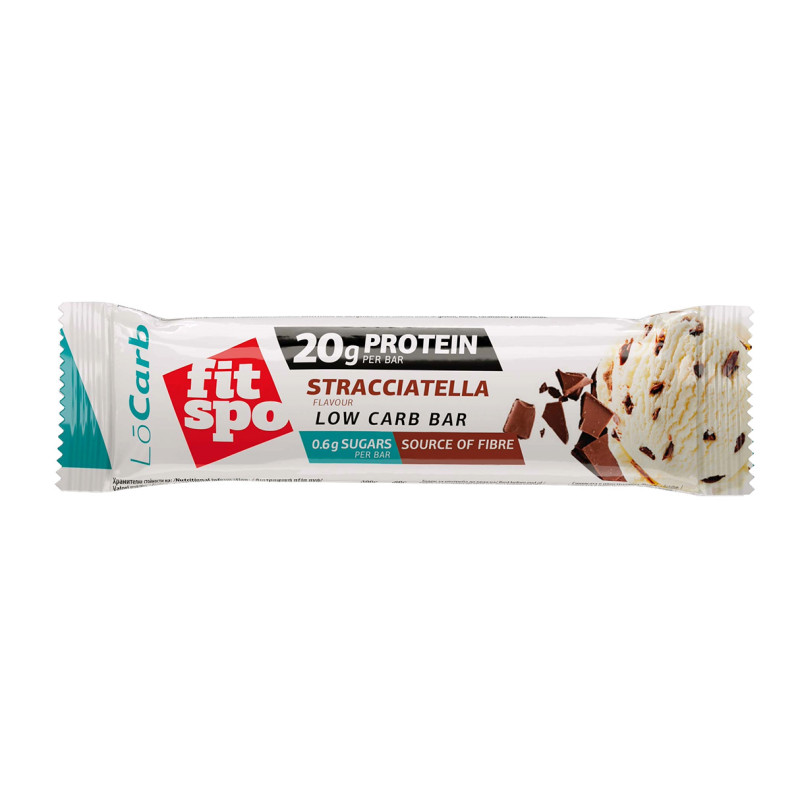 Baton Proteic Stracciatella LoCarb, 60 g, FitSpo